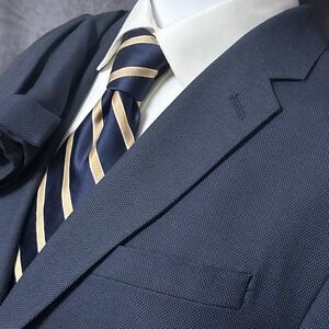 Banana Republic Suit 42R Blue Slim Fit Blazer 33x30 Pants Birdseye Classic 2pc